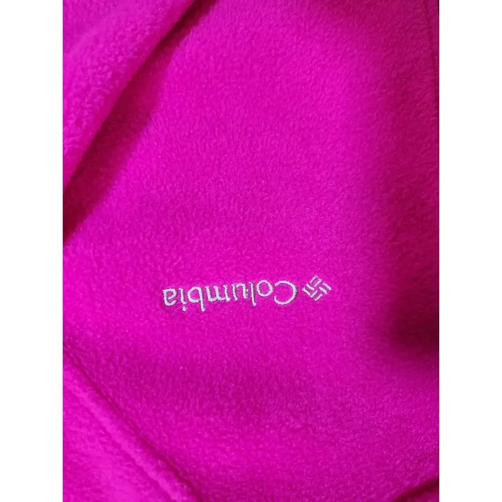 Columbia‎ Girls Size Large 14-16 Full Zip Pink Fleece Jacket